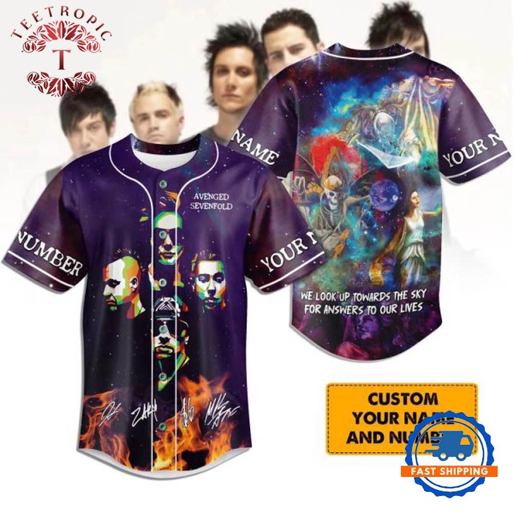 Avenged Sevenfold We Look Up Towards The Sky For Answers To Our Lives Baseball Jersey