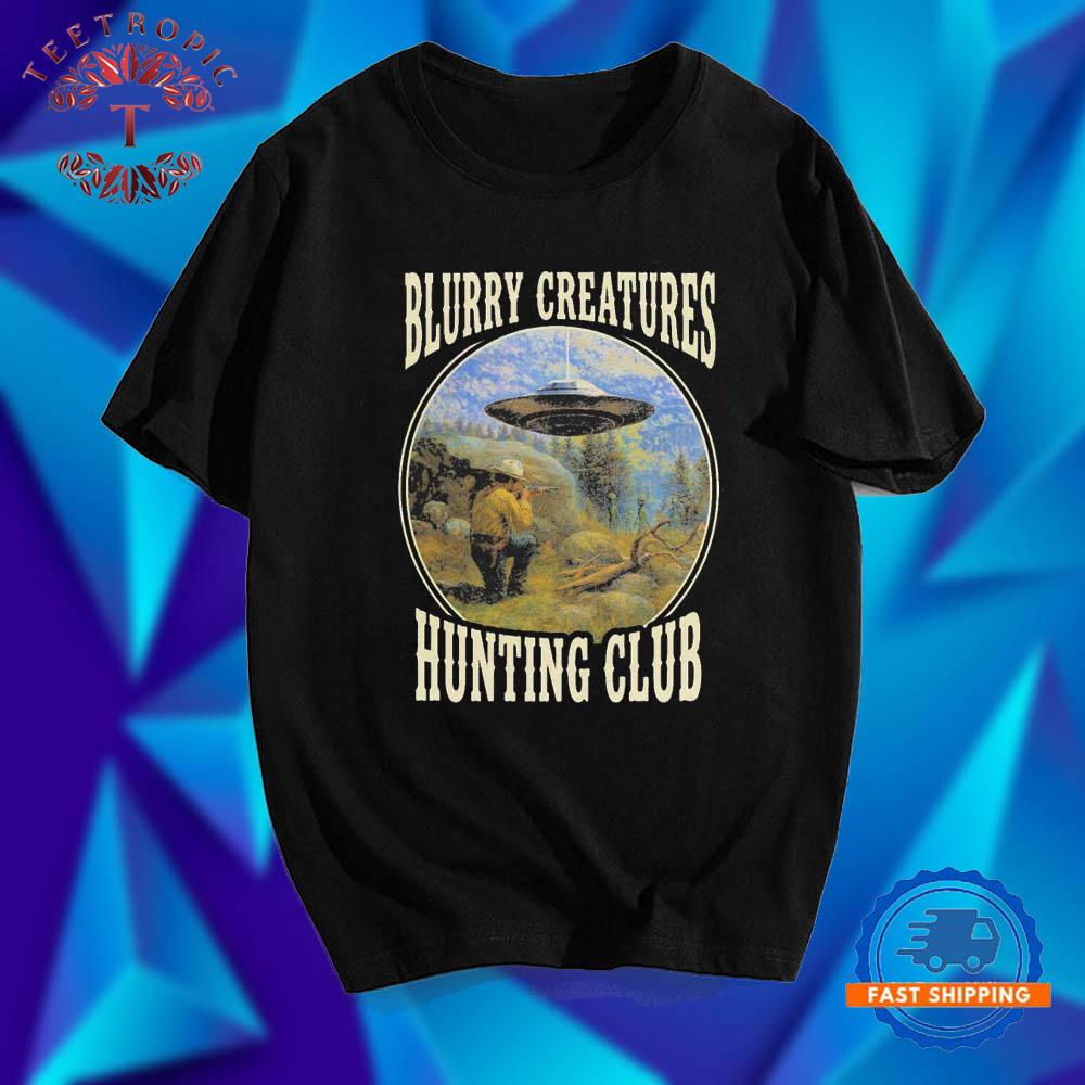 Blurry Creatures Hunting Club UFO T Shirts