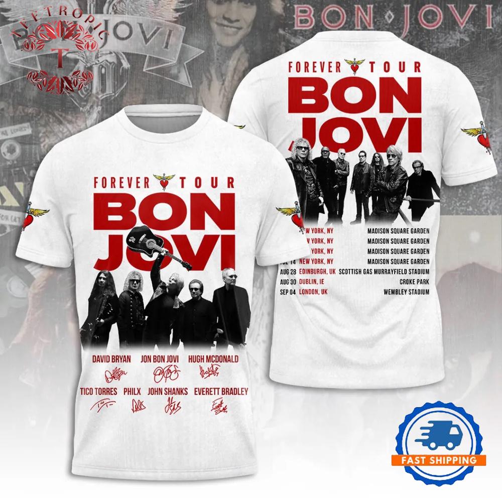 Bon Jovi Band Art 3D T-Shirt