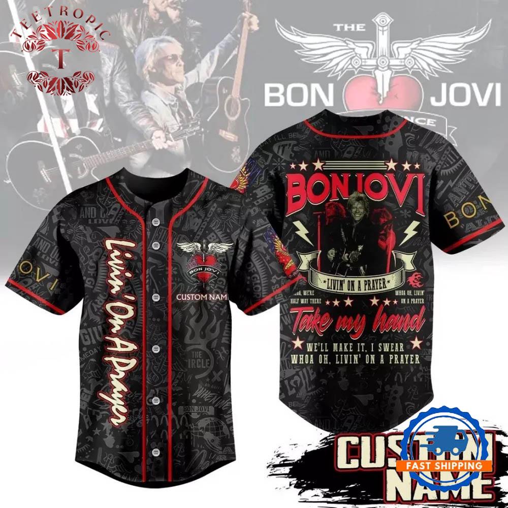 Bon Jovi For The Land Of The Free Personalized Baseball Jersey