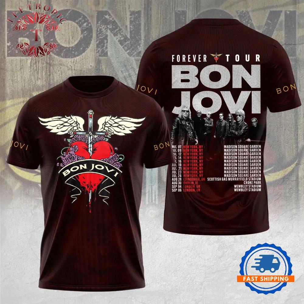 Bon Jovi Livin’ on a Prayer 3D T-Shirt