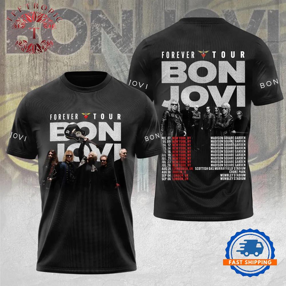 Bon Jovi Slippery When Wet Iconic Album Design 3D T-Shirt
