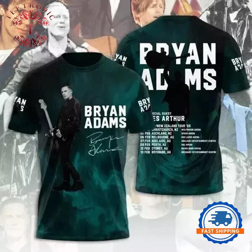 Bryan Adams Music Signature 3D T Shirt
