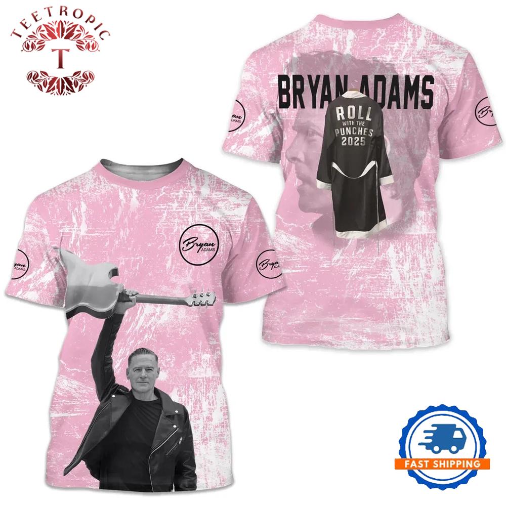 Bryan Adams Roll All Over Print T Shirt