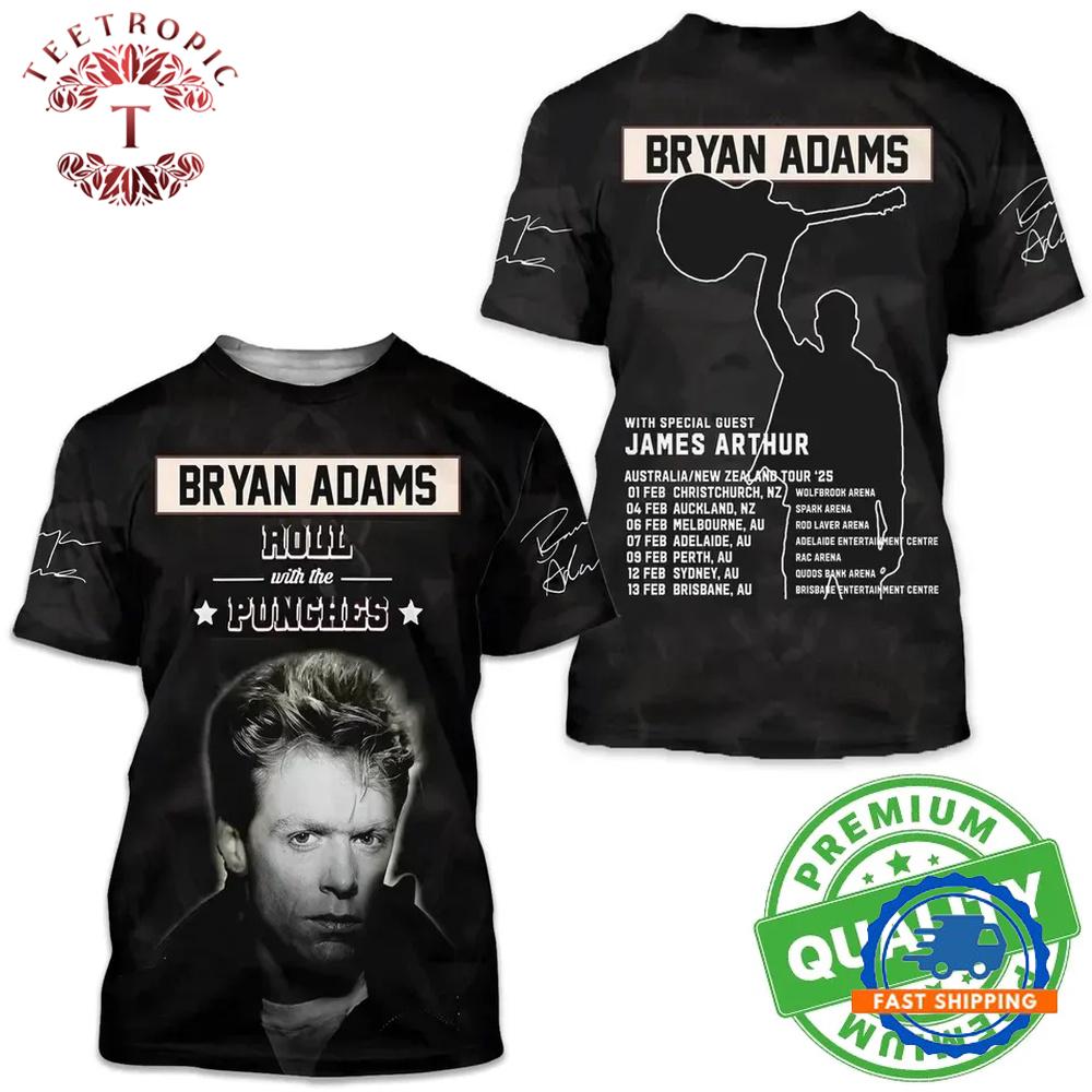 Bryan Adams Roll With The Punches AOP 3D Shirt