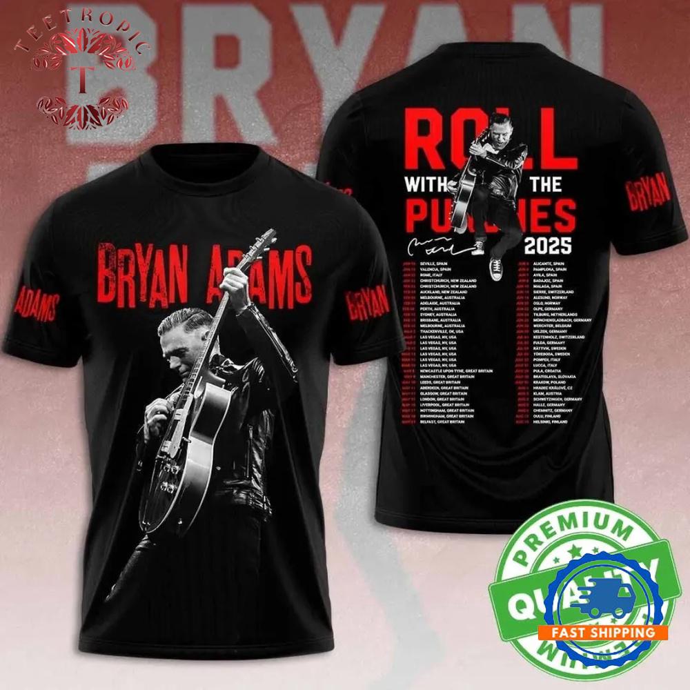 Bryan Adams Roll With The Punches Music 3D T Shirt