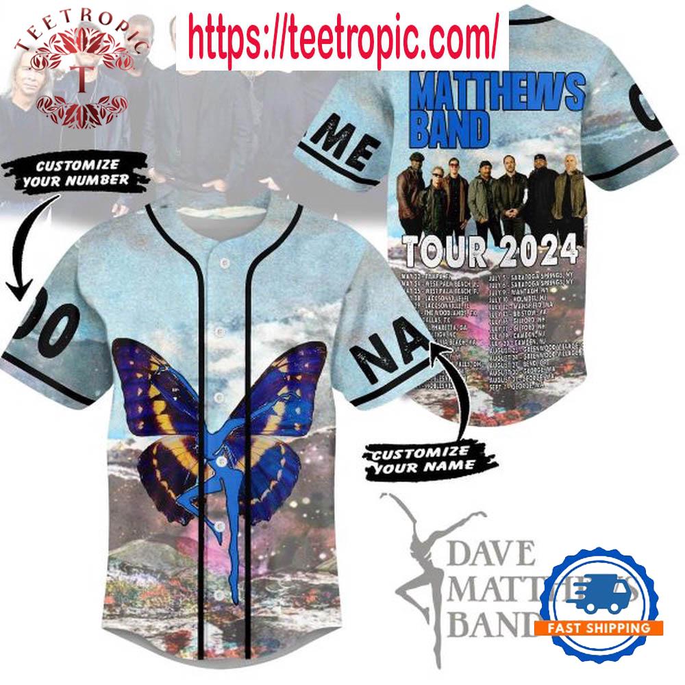 Dave Matthews Band Tour Detail Schedule Personalized Baseball Jersey