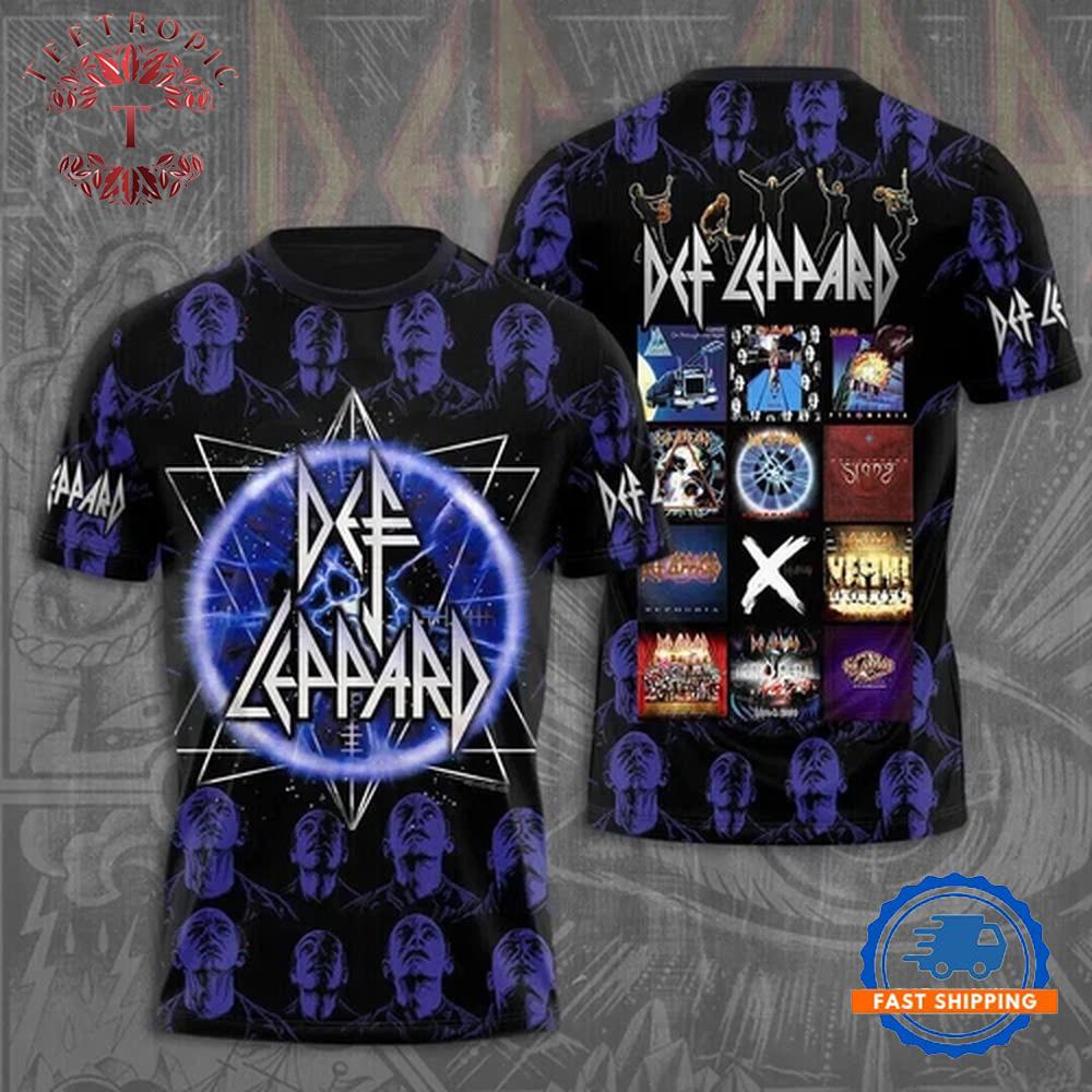 Def Leppard Albums Cover 3D T Shirts