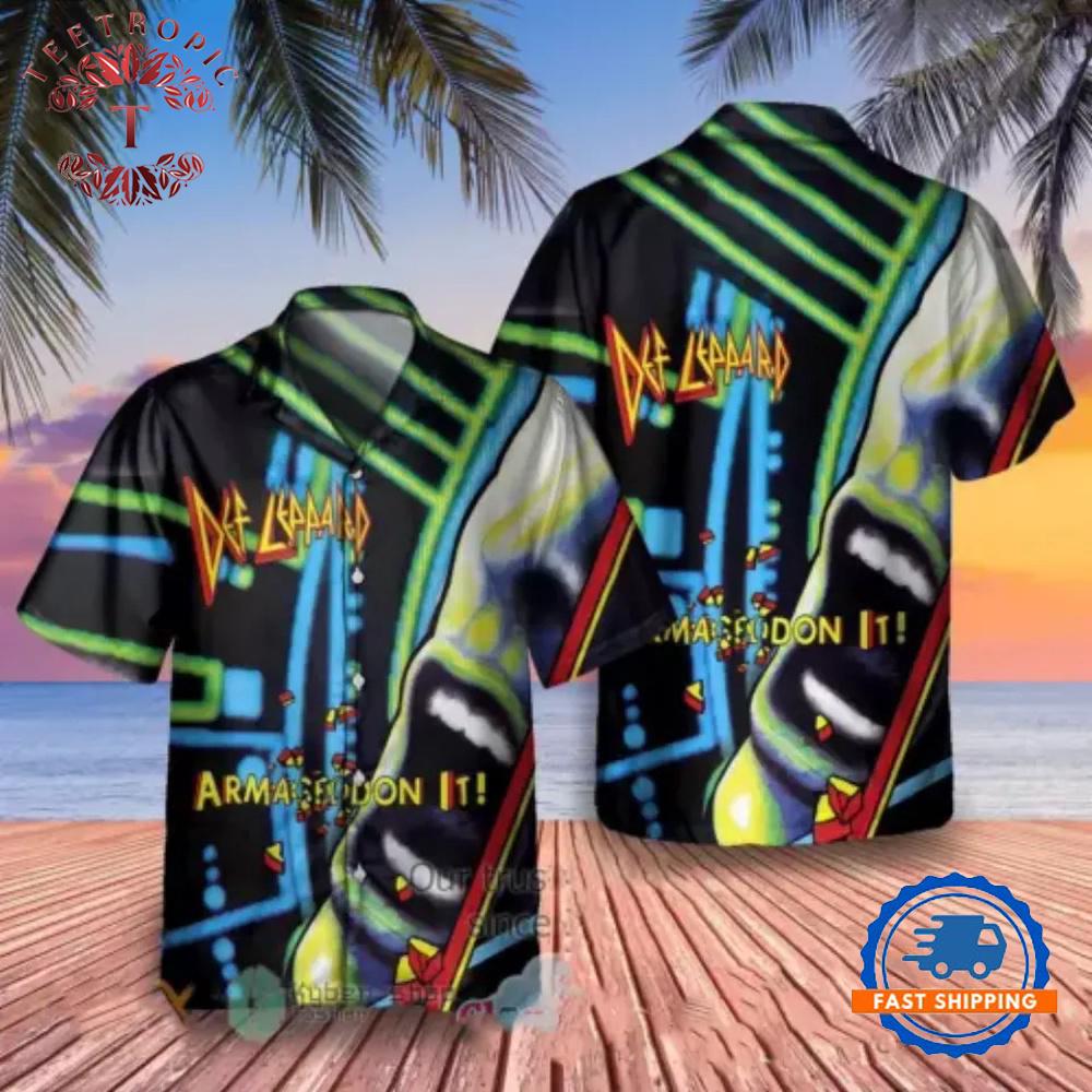 Def Leppard Armaged Album Hawaiian Shirt
