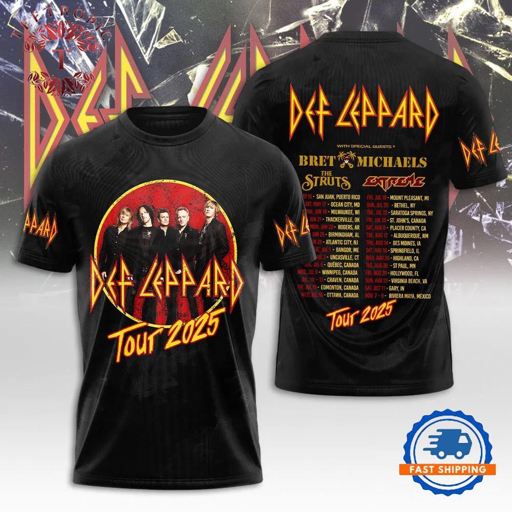 Def Leppard Classic Rock 3D T-Shirt