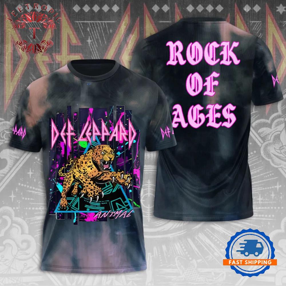 Def Leppard Classic Rock Band Fan Apparel 3D T-Shirt