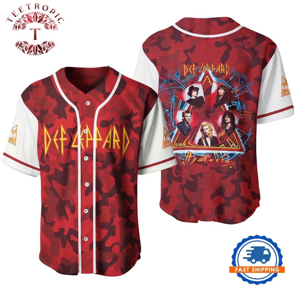 Def Leppard Music Graphic Baseball Jersey