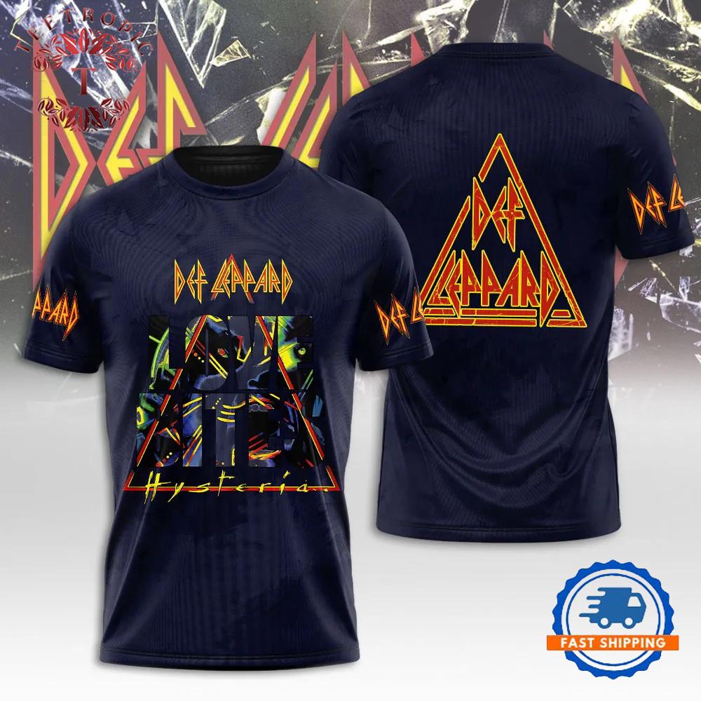 Def Leppard Pyromania Retro Album Art 3D T-Shirt