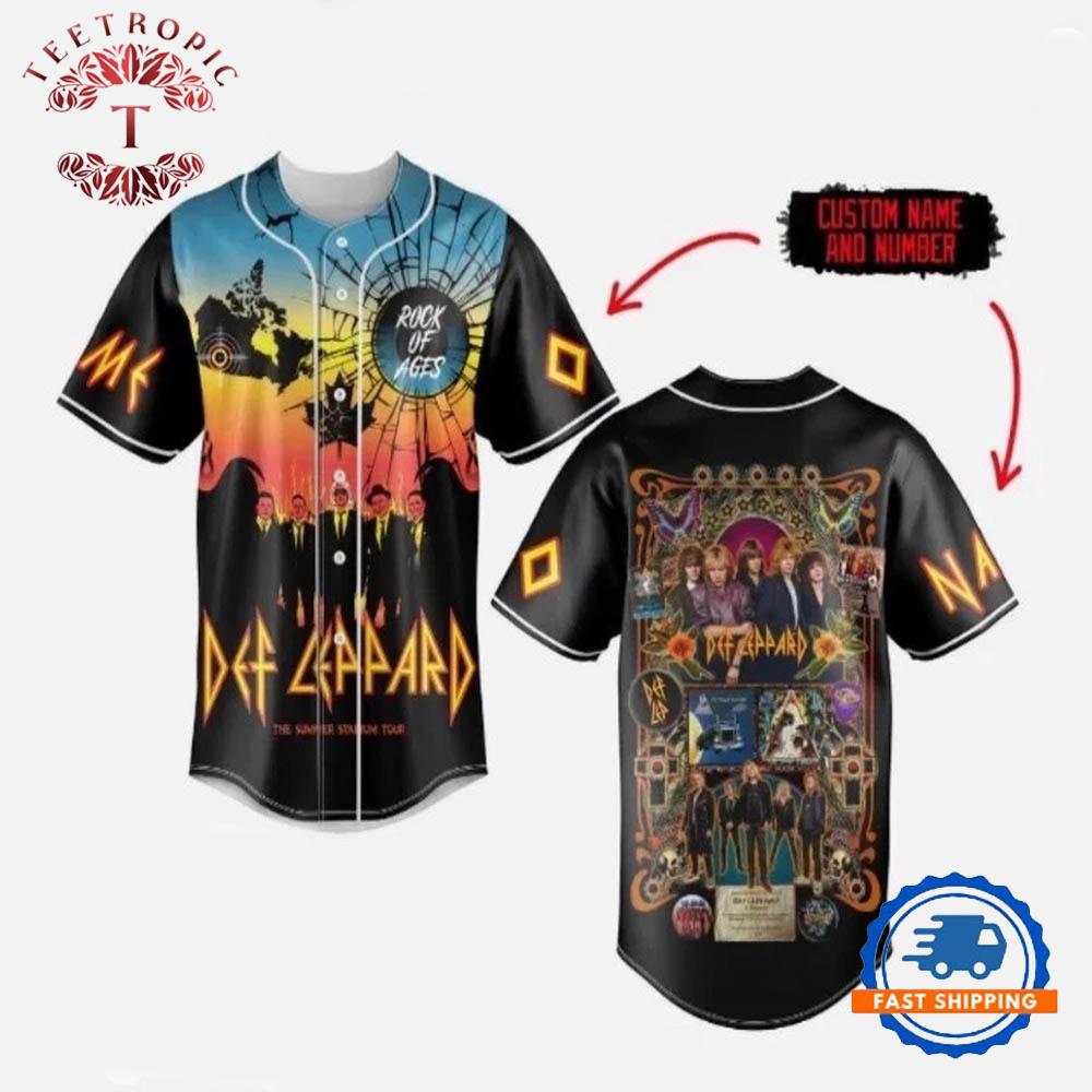 Def Leppard Summer Tour Personalized Baseball Jersey