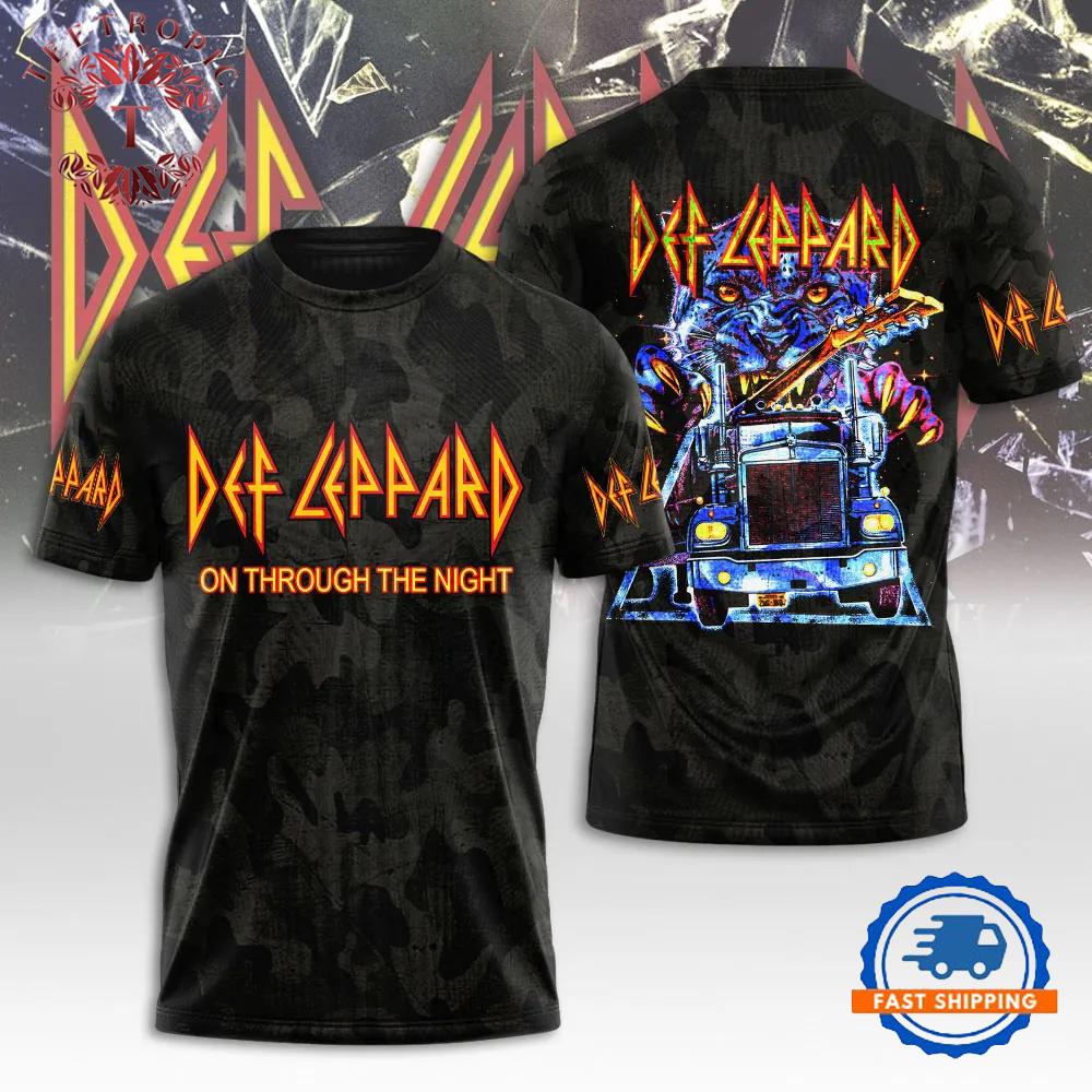 Def Leppard Tour Inspired Hard Rock Apparel T-Shirt