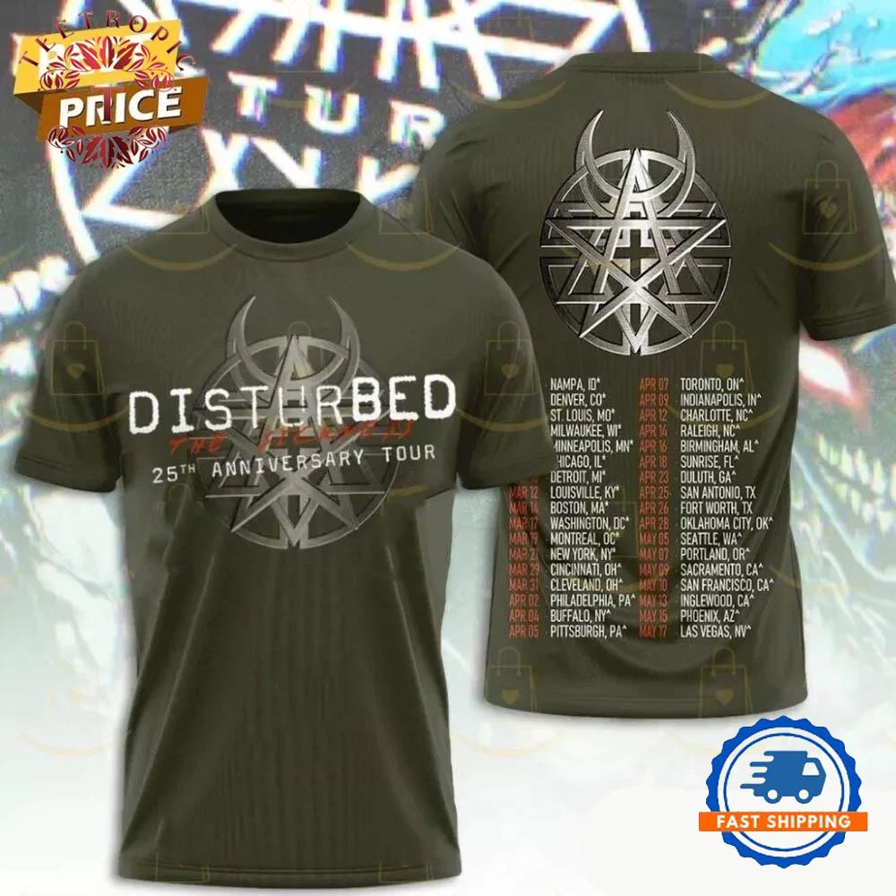 Disturbed 25th Anniversary Tour The Sickness 3D T-Shirt