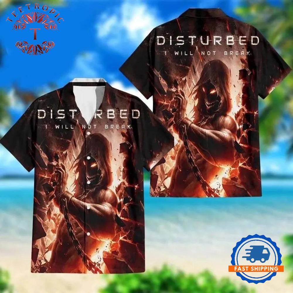 Disturbed Band Poster For Album I Will Not Break Aloha Hawaiian Shirt