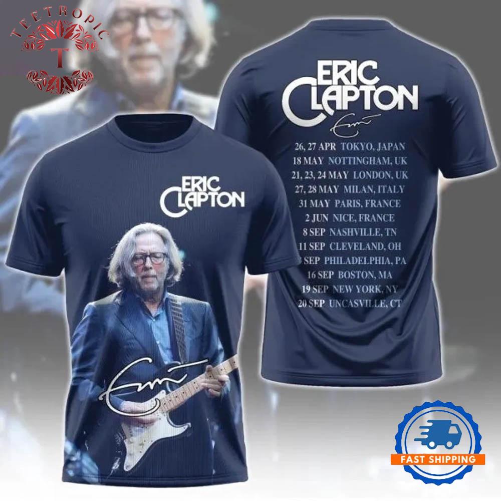 Eric Clapton 2025 Tour Signature 3D T-Shirt