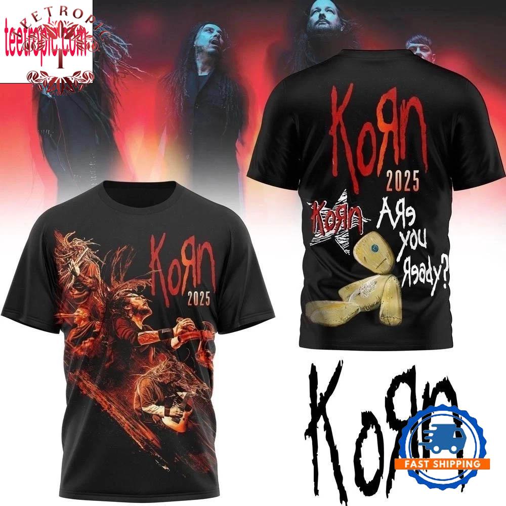 Korn 2025 Poster Tour 3D T-Shirt