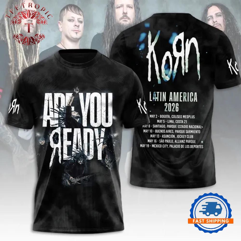 Korn Band 2026 3D Apparel T-Shirt