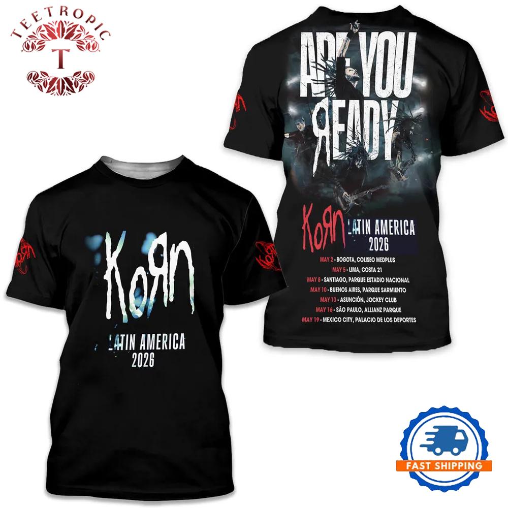 Korn band Are You Ready Latin America T Shirt