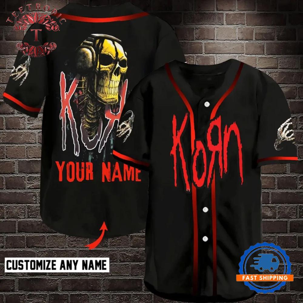 Korn Band Printed Baseball Jersey