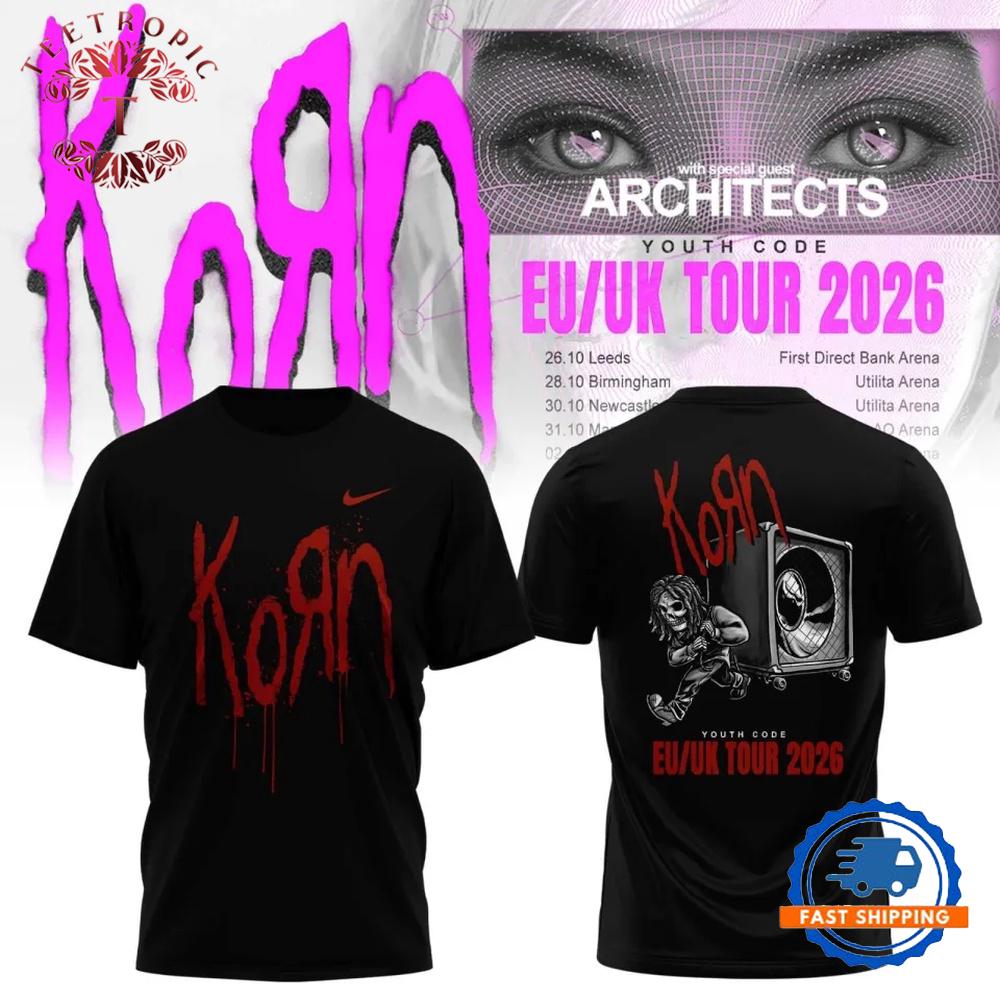 Korn EU UK Tour 2026 3D T-Shirt