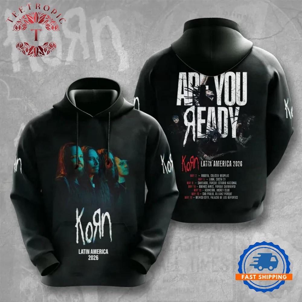 Korn Latin America 2026 3D Hoodie
