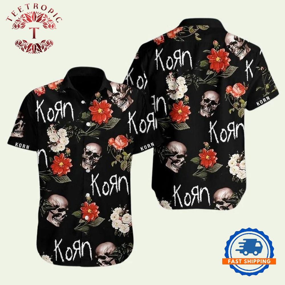 Korn Skull Band Flower Trending Hawaiian Shirt