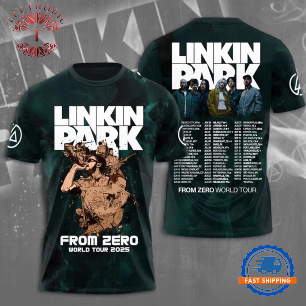 Linkin Park From Zero World Tour 2025 3D All Over Printed T-Shirt