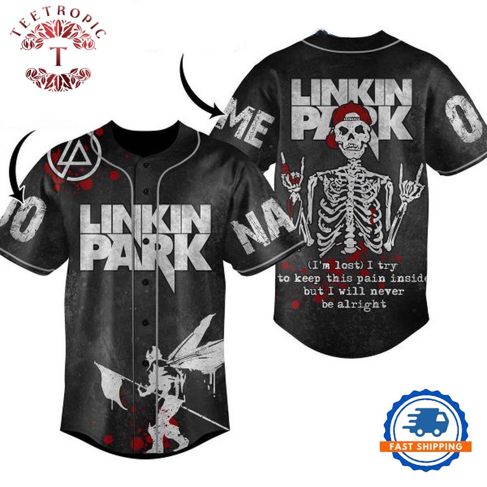Linkin Park I’m Lost I Try To Keep This Pain Inside Baseball Jersey