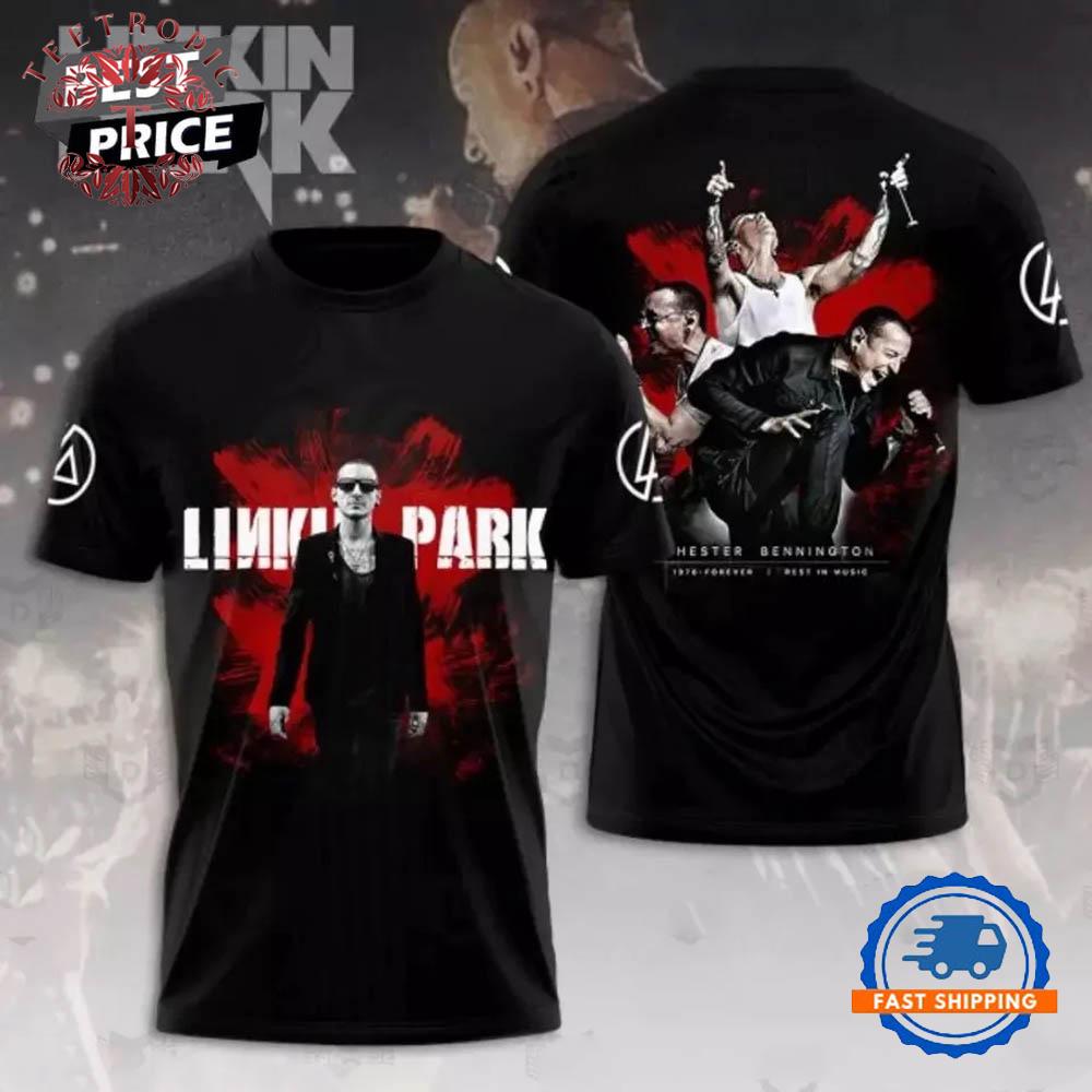 Linkin Park x Chester Bennington Rest In Music 1976-Forever 3D T-Shirt