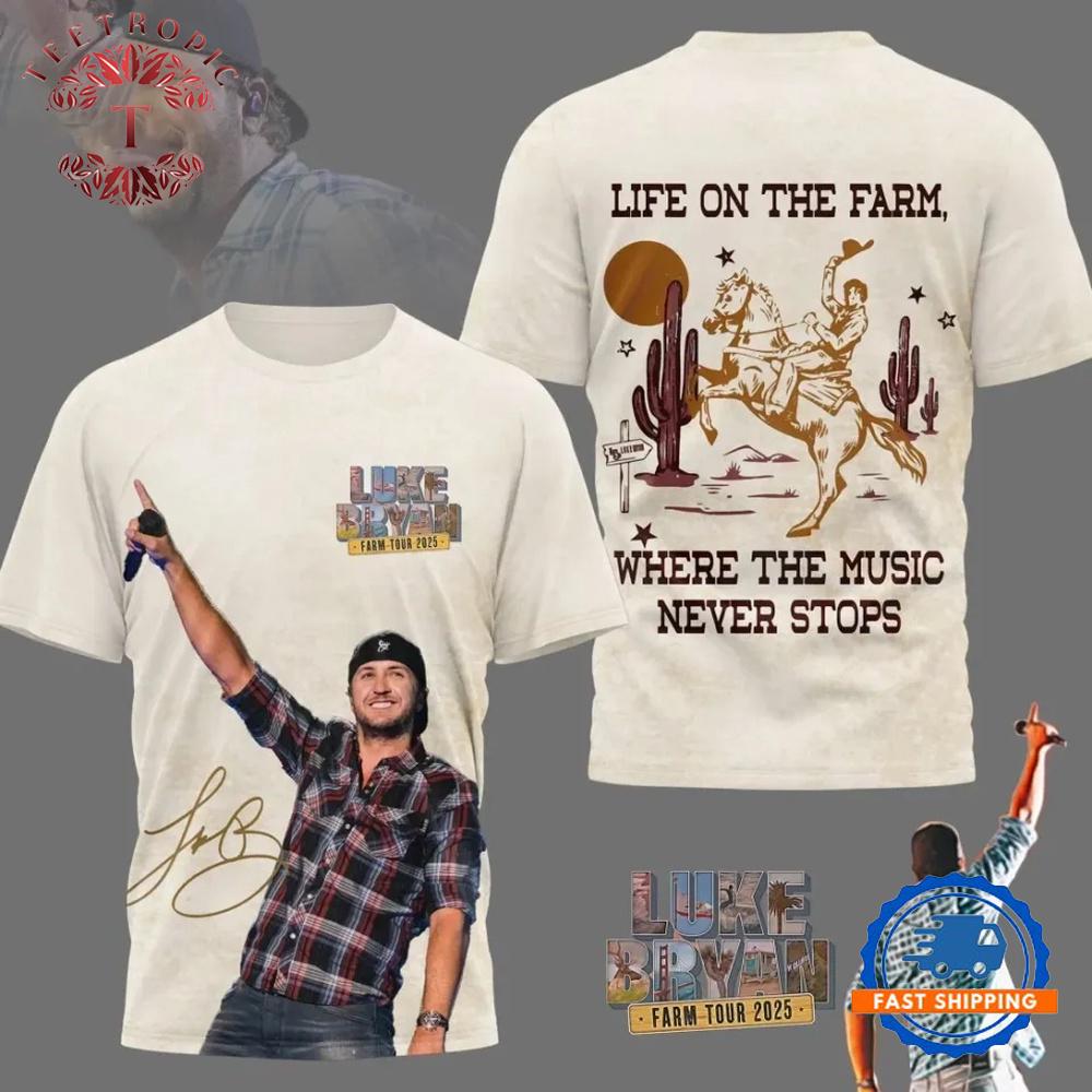 Luke Bryan Farm Tour 3D T-Shirt