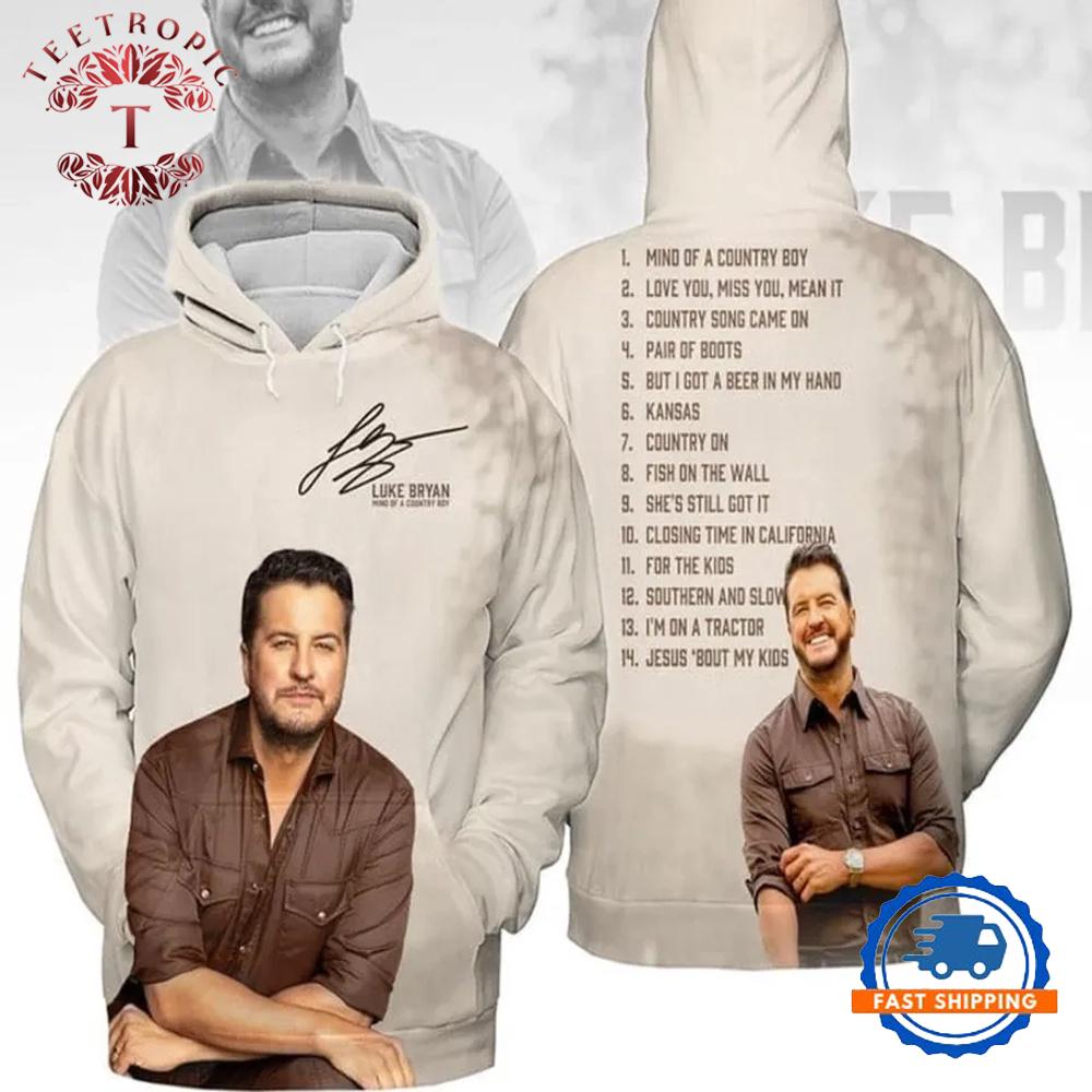 Luke Bryan Mind Of A Country Boy Releasing Hoodie