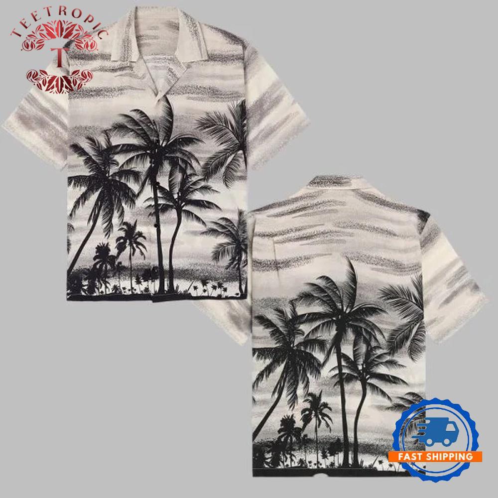 Luke Bryan Tree Black White American Idol Hawaiian Shirt