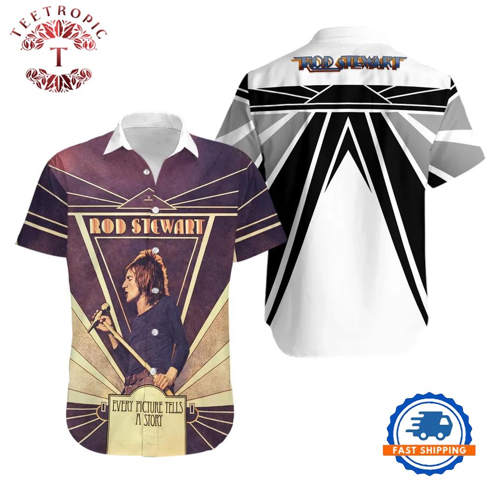 Rod Stewart Every Picture Tells A Story Album Cover Hawaiian Shirt