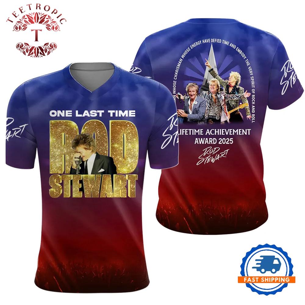 Rod Stewart In Concert Tour 2025 3D Cotton T-Shirt