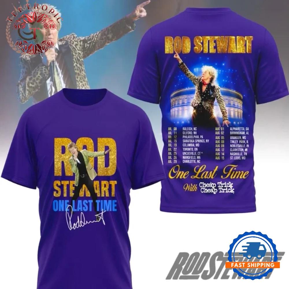 Rod Stewart On Last Time Signature 3D T-Shirt