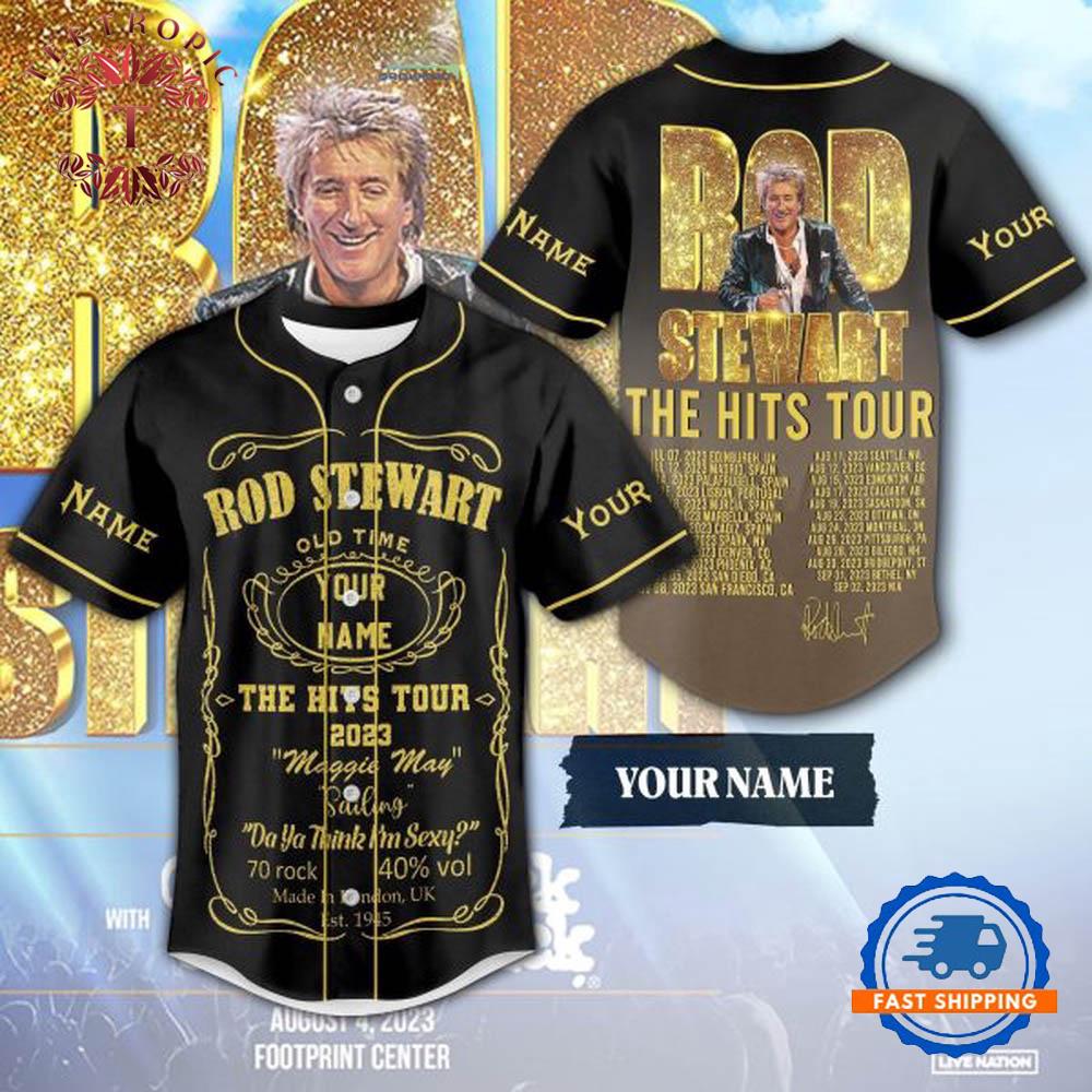 Rod Stewart The Hits Tour Personalized Baseball Jersey