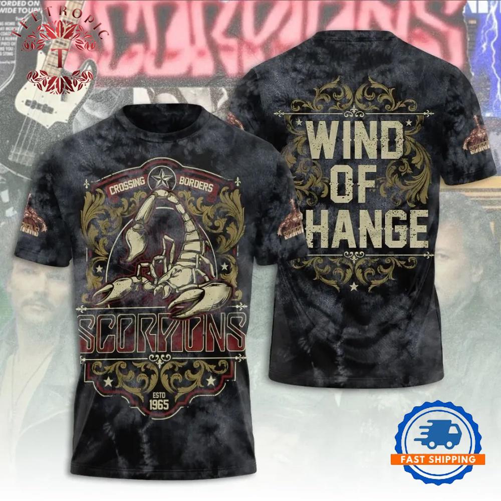 Scorpions Crossing Borders ESTD 1965 3D T-Shirt