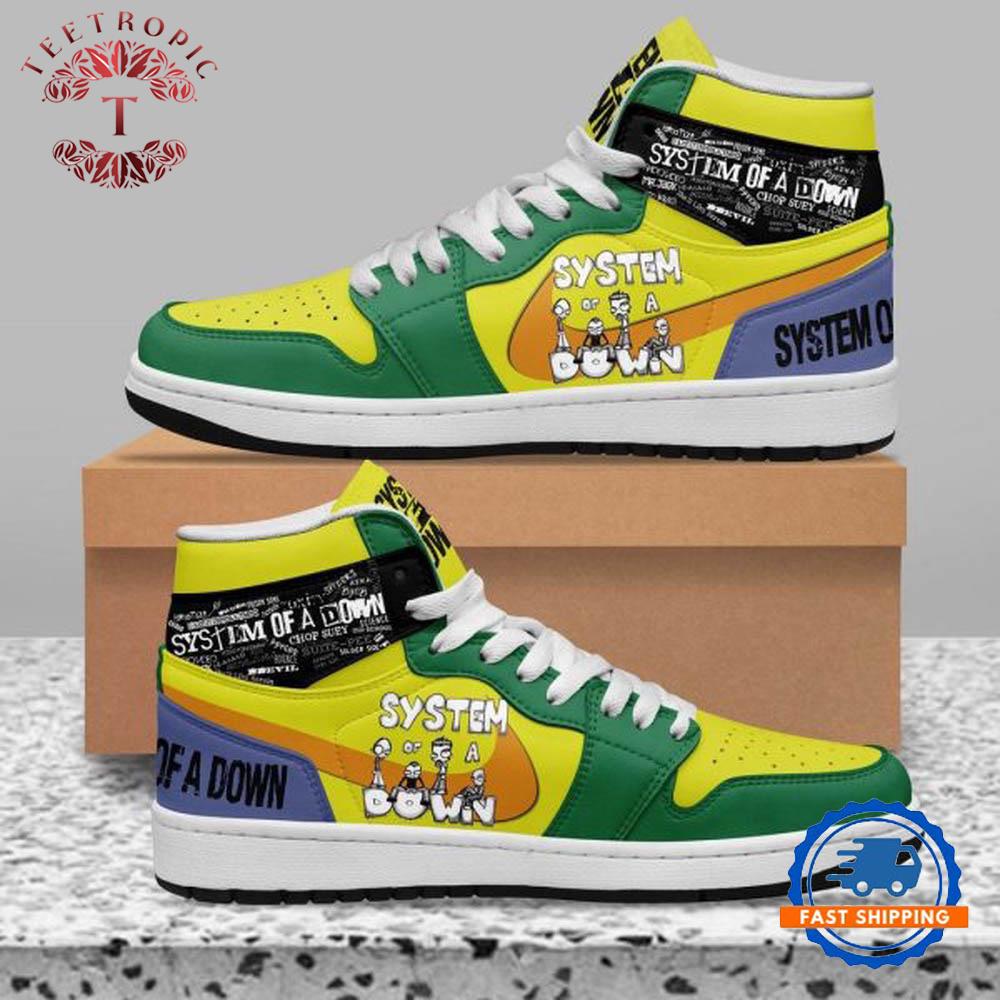 System Of A Down Air Jordan 1 Hightop Shoes
