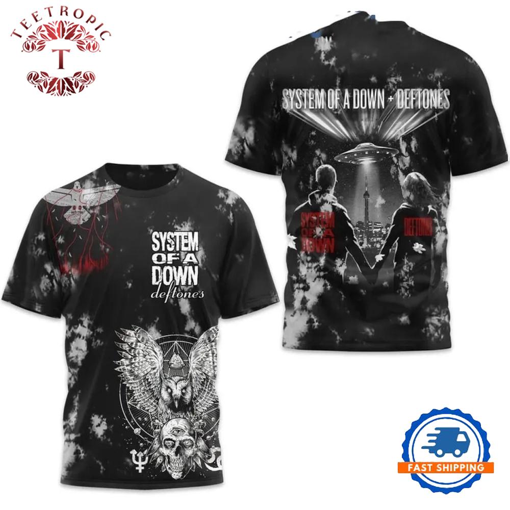 SYSTEM OF DOWN Performance With Deftone 2025 T-Shirt