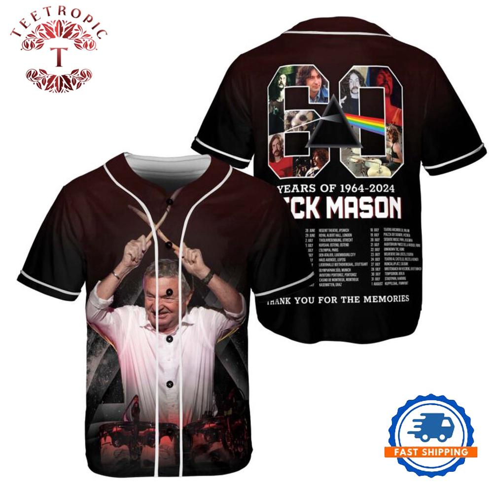 60 Years Of 1964-2024 Nick Mason Baseball Jersey