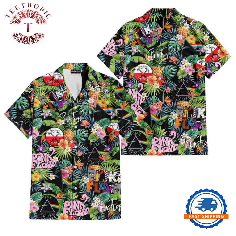 Album Icon The Wall DSOTM Pink Floyd Tropical Plants Hawaiian Shirt