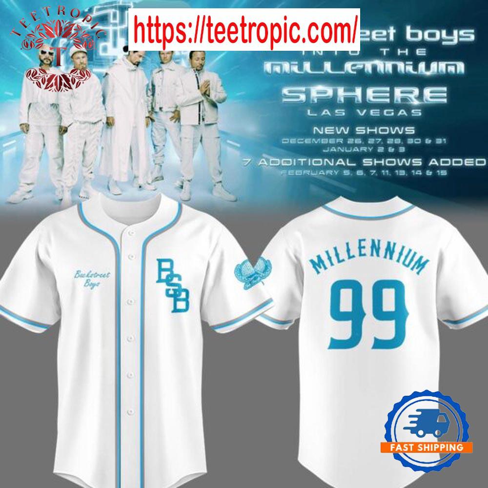 Backstreet Boys Millennium Into The 2000s Tour White Baseball Jersey