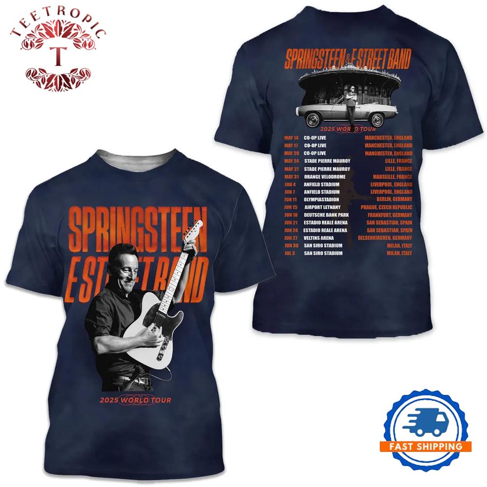 Bruce Springsteen 2025 Tour 3D Shirt