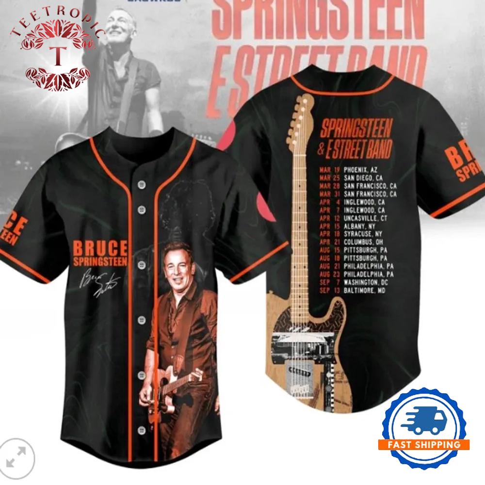 Bruce Springsteen And E Street Band Tour Baseball Jersey