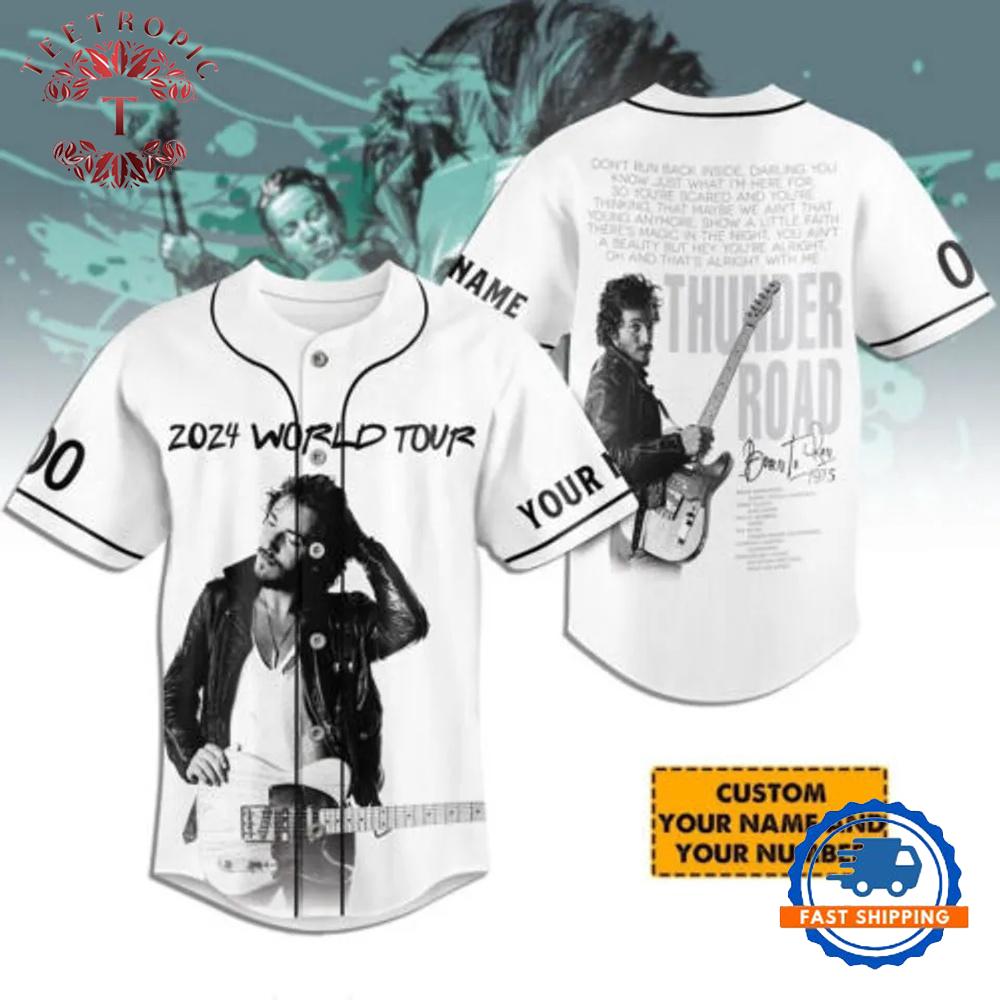 Bruce Springsteen and E Street Band World Tour Baseball Jersey