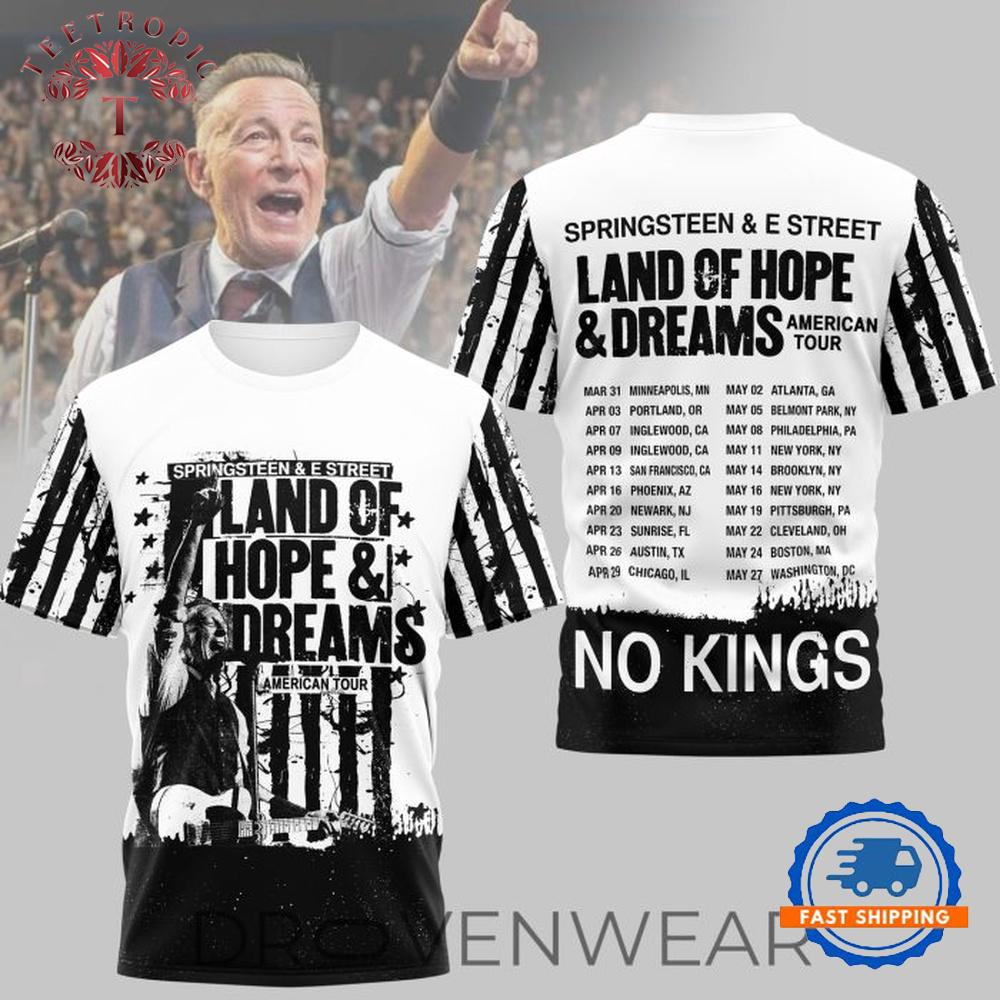 Bruce Springsteen and The E Street Band Land Of Hope & Dreams American Tour 2026 T Shirt