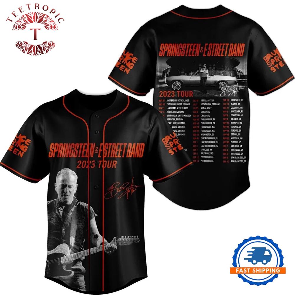 Bruce Springsteen E Street Band Tour 2023 Baseball Jersey